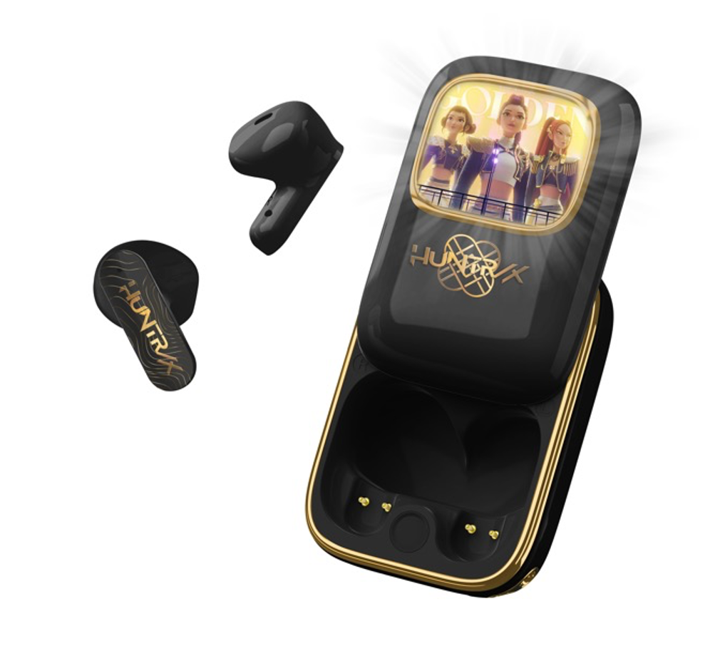 Écouteurs Bluetooth TWS Slide Huntr/x Noir & Or - K-Pop : Demon Hunters