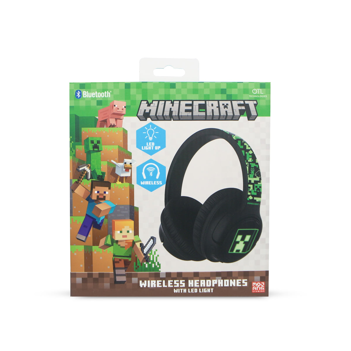 Casque Bluetooth LED Creeper - Minecraft