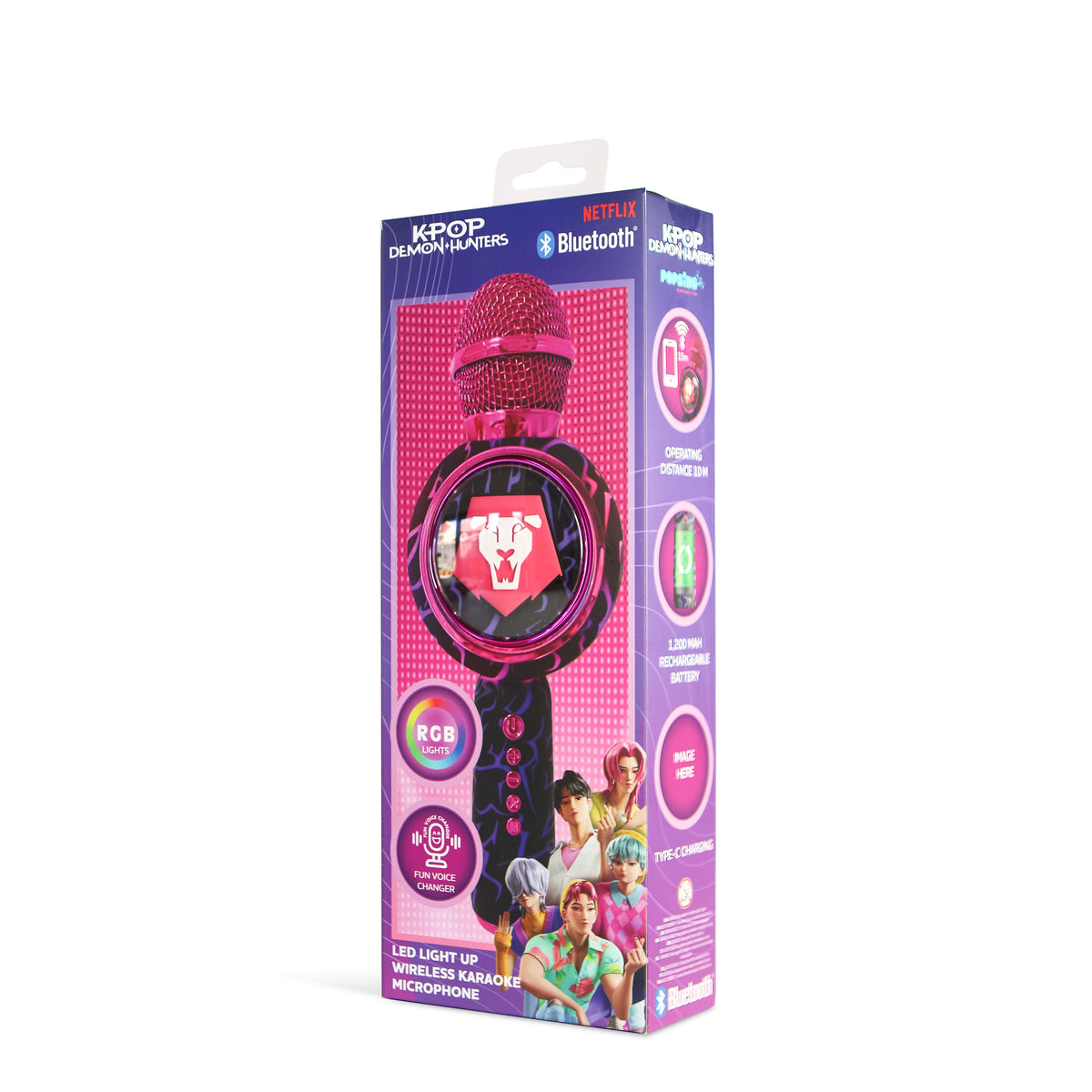 Micro Karaoké LED Bluetooth Saja Boys - K-Pop : Demon Hunters