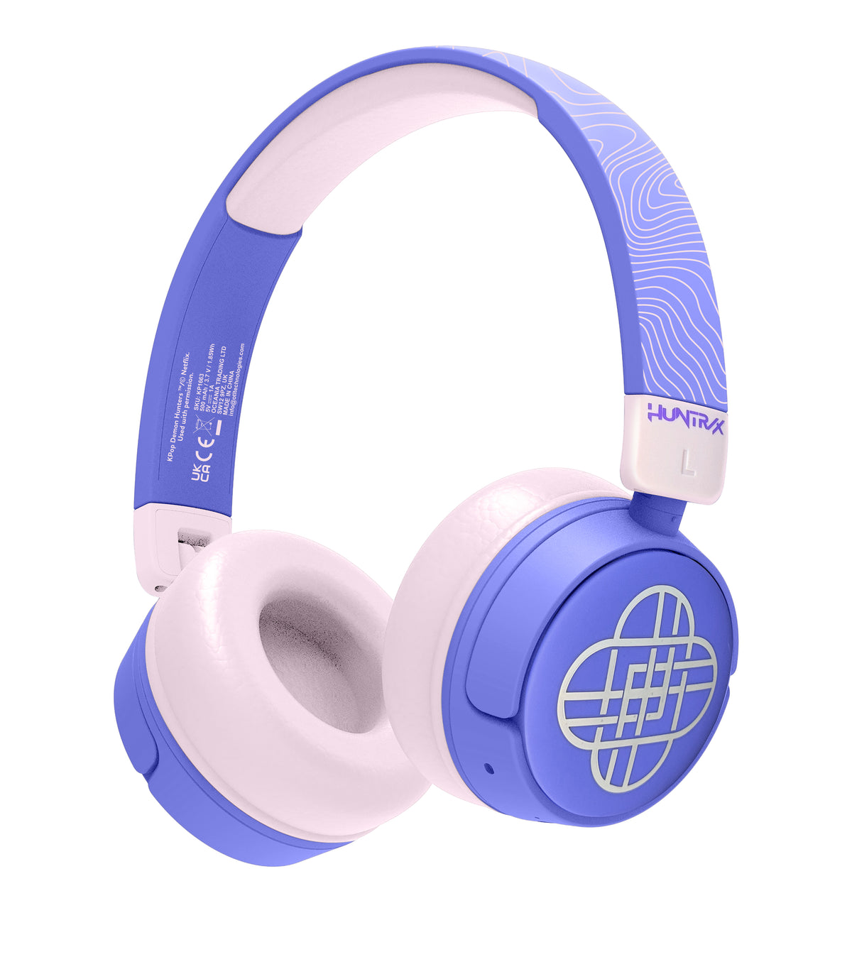 Casque Bluetooth pour enfant Huntr/x Logo Violet & Rose - K-Pop : Demon Hunters