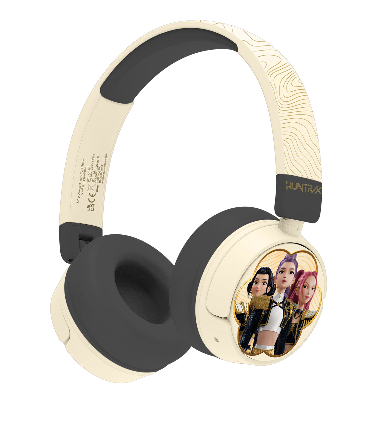 Casque Bluetooth pour enfant Huntr/x Golden Crème & Noir - K-Pop : Demon Hunters