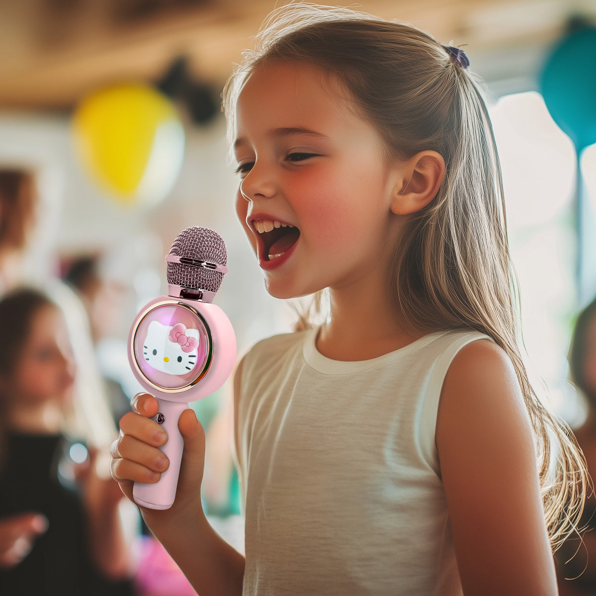 LED Microphone Karaoké - Hello Kitty