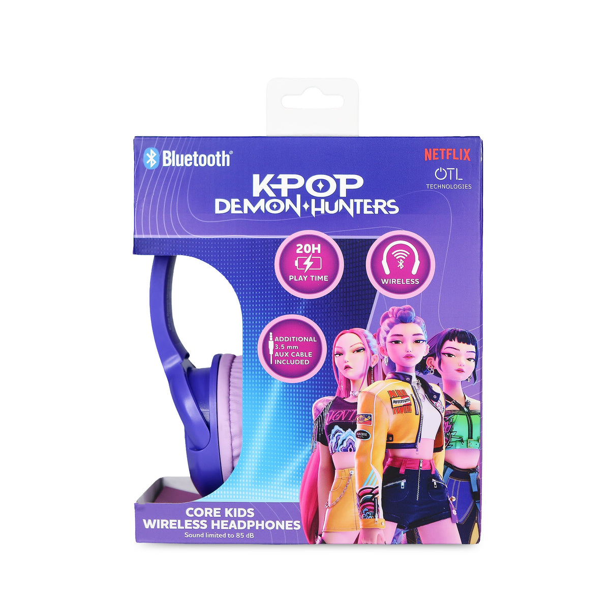 Casque Bluetooth pour enfant Huntr/x World Tour Violet & Rose - K-Pop : Demon Hunters
