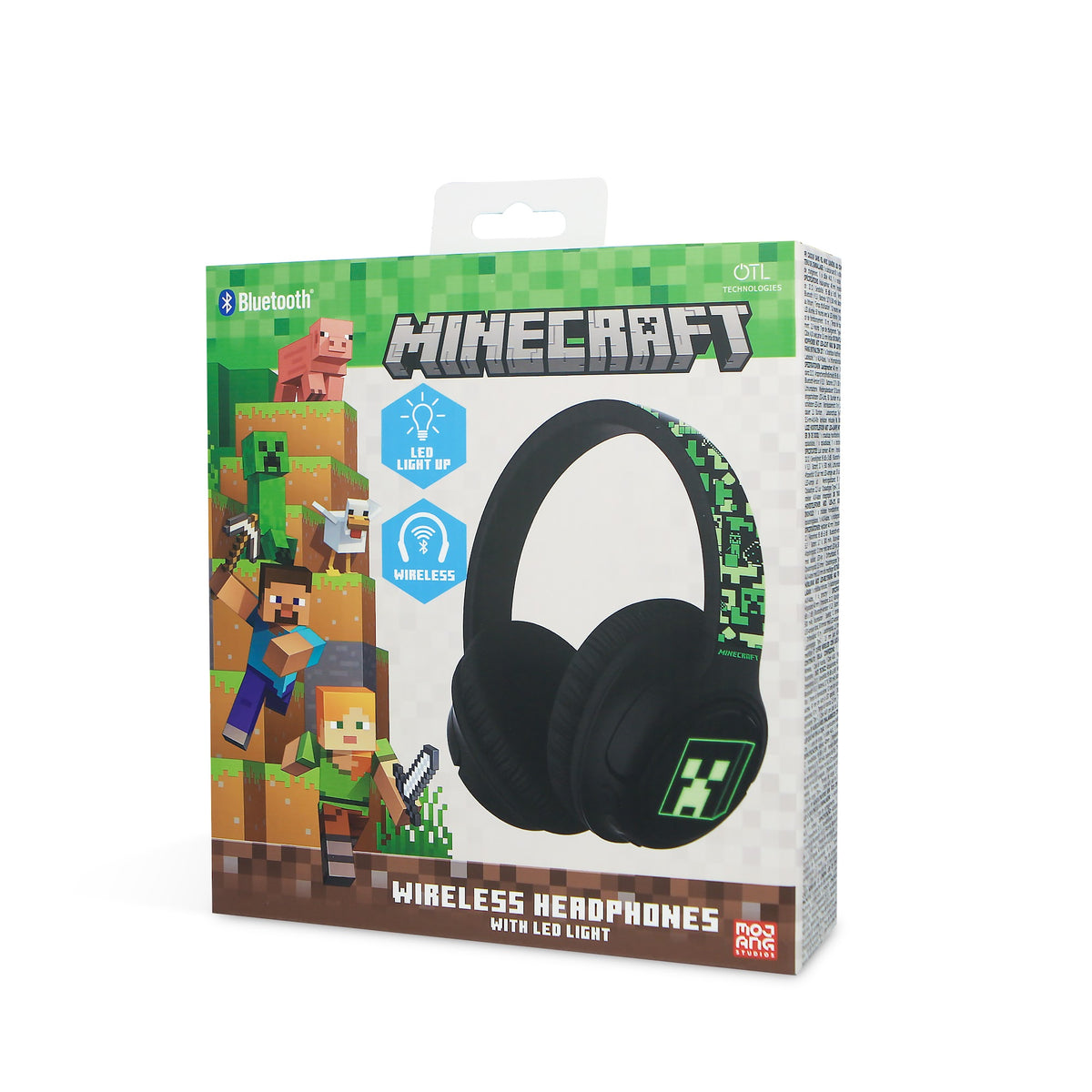 Casque Bluetooth LED Creeper - Minecraft