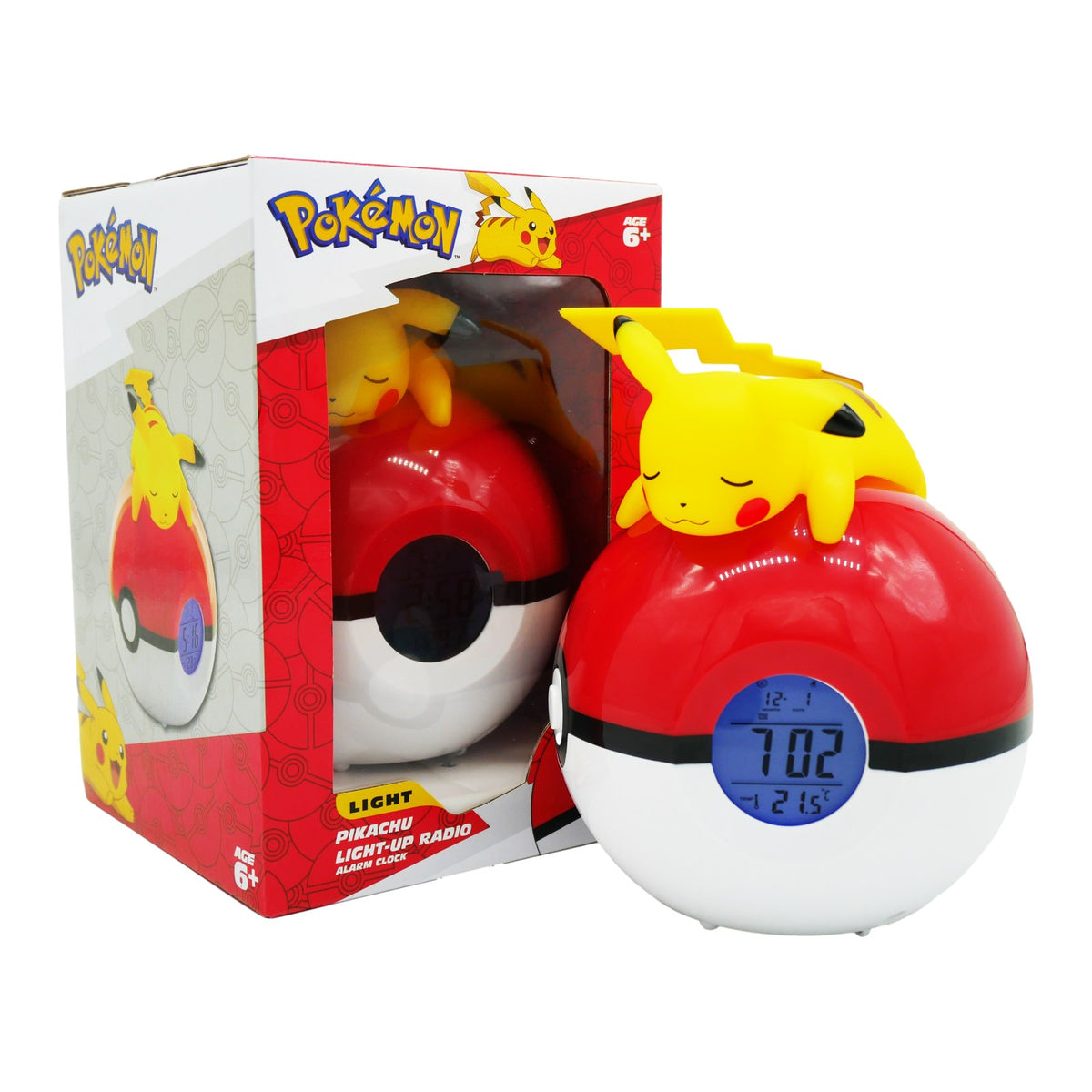 Radio Réveil Veilleuse Pokéball Pikachu - Pokémon