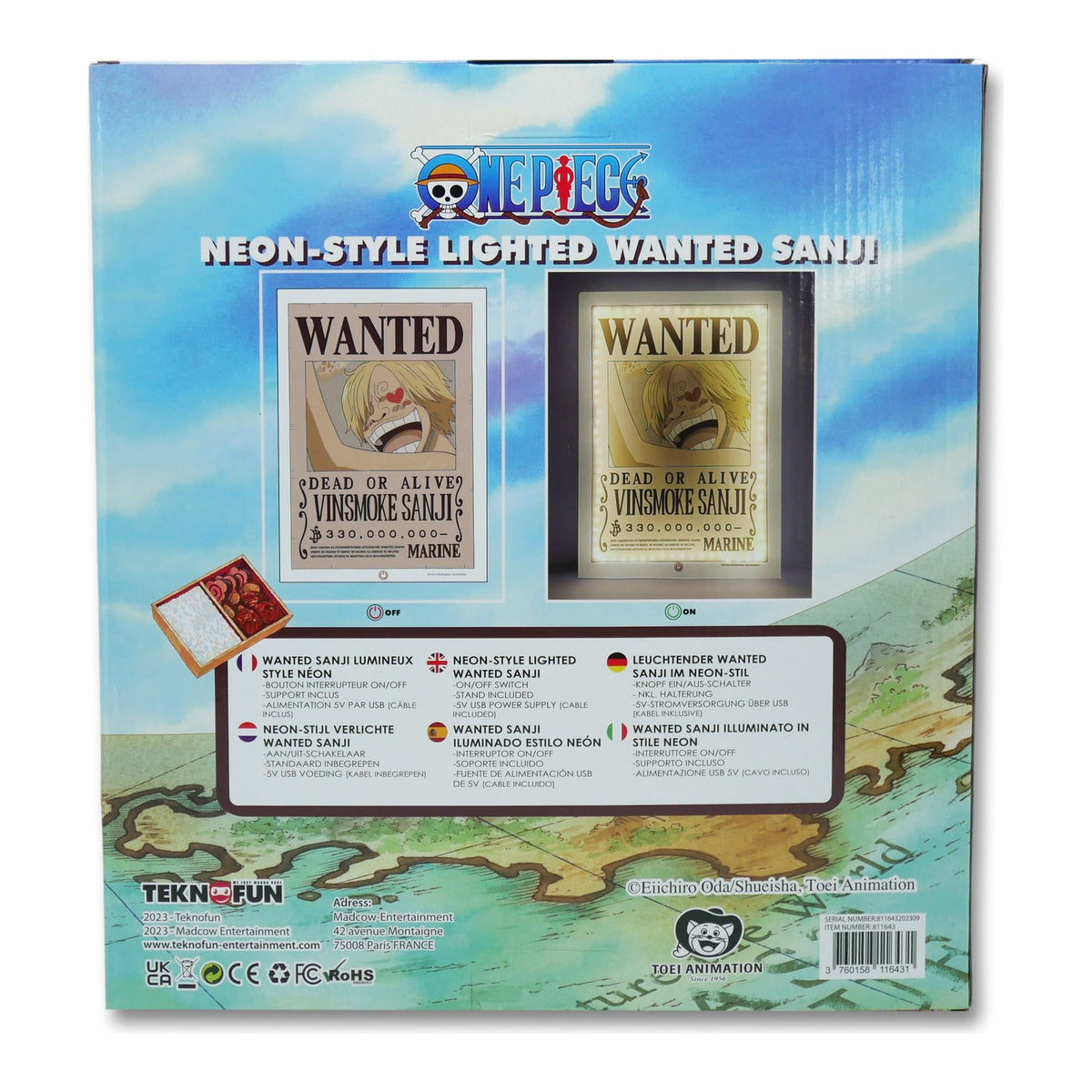 Néon Sanji "Wanted" - One Piece