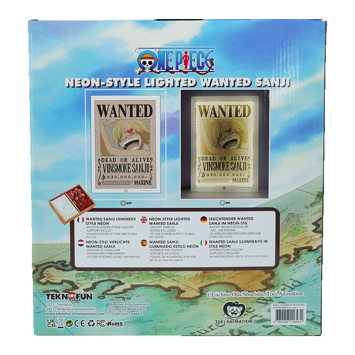 Néon Sanji "Wanted" - One Piece